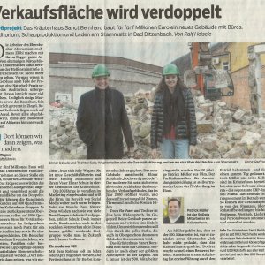 Verkaufsfläche wird verdoppelt