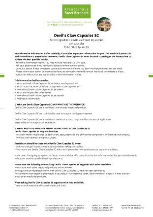 Devil's Claw Capsules SC 120 capsules