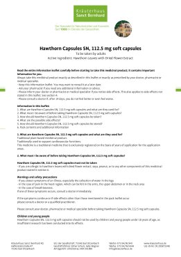 Hawthorn Capsule SN, 112.5 mg soft capsules 120 capsules