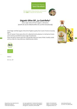 Organic Olive Oil „La Castrileña“