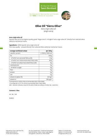 Olive Oil "Sierra Oliva"