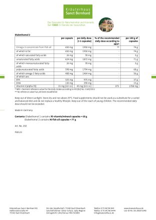 Diabethomol 540 capsules