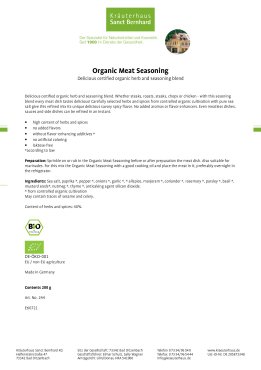Organic Meat Seasoning 200 g