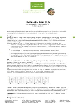 Hyaluron Eye Drops 0.3 % 10 ml
