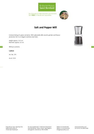 Salt and Pepper Mill