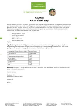 Gourmet Cream of Leek Soup 500 g