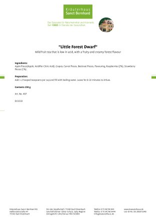 Fruit tea little forest dwarf 250 g