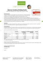 Mannose-Cranberry Drinking Powder 138 g