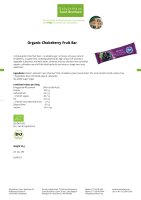 Organic Chokeberry Fruit Bar 300 g