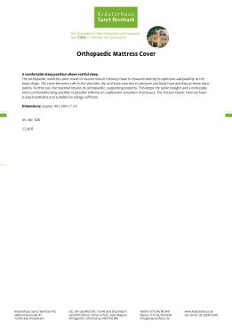 Orthopaedic Mattress Cover 90 x 200 x 7 cm