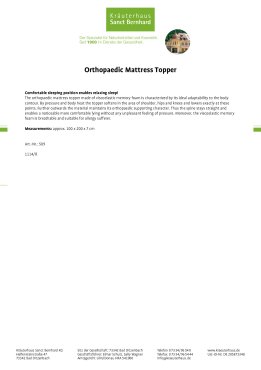 Orthopaedic Mattress Cover 100 x 200  x 7 cm