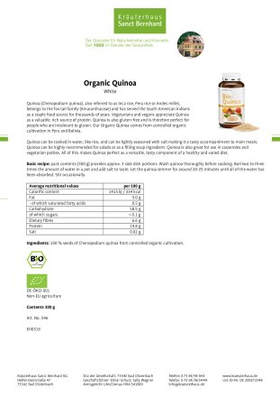 Organic Quinoa white 300 g