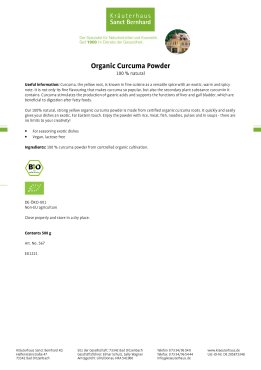 Organic Curcuma Powder 500 g
