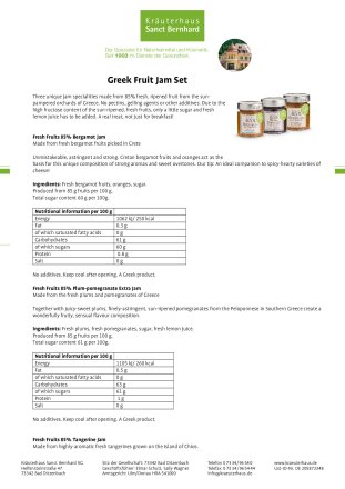 Greek Fruit Jam Set 540 g