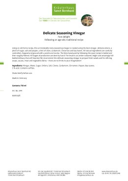 Delicate Seasoning Vinegar 750 ml