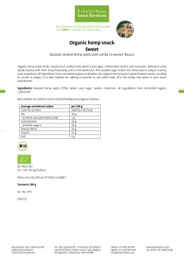 Organic hemp snack Sweet 200 g
