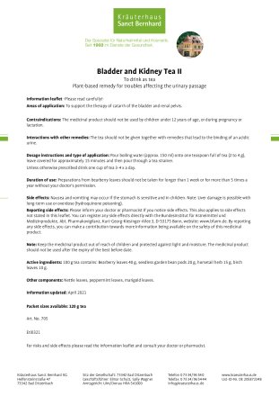 Bladder and Kidney Tea II 120 g