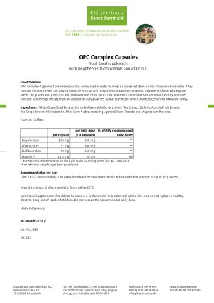 OPC Complex Capsules 90 capsules