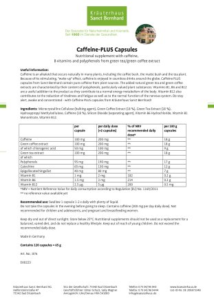 Caffeine-PLUS Capsules 120 capsules