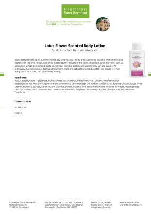 Lotus Flower Scented Body Lotion 250 ml