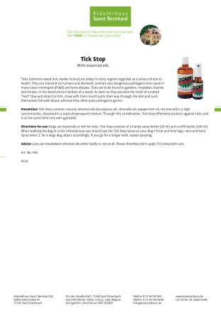 Tick Stop 120 ml