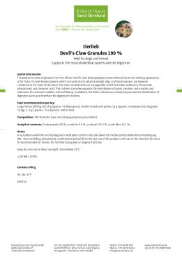 tierlieb Devil's Claw Granules 100 % 900 g