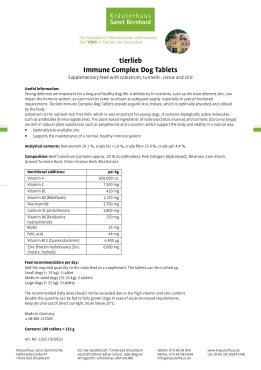 tierlieb Immune Complex Dog Tablets 180 tablets