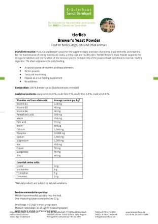 tierlieb Brewer’s Yeast Powder