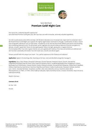 Premium Gold! Night Care 50 ml