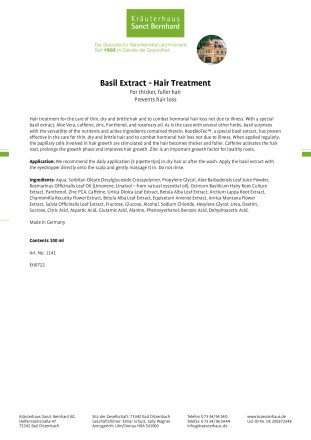 Basil Extract - Hair Treatment 100 ml