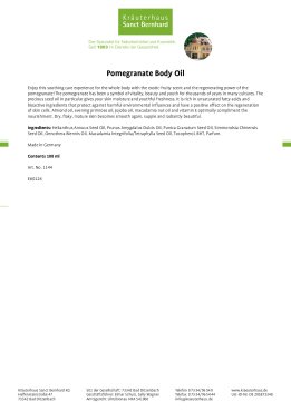 Pomegranate Body Oil 100 ml