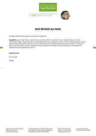 Anti-Wrinkle Eye Balm 15 ml
