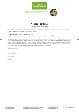 7-Herbs Hair Tonic 250 ml
