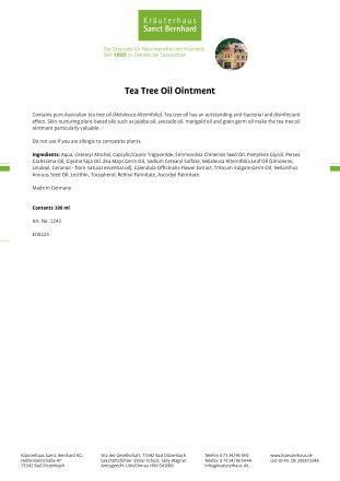 Tea Tree Oil Ointment 100 ml