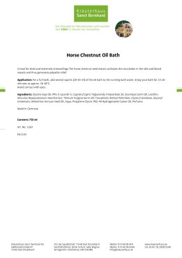 Horse Chestnut Oil Bath 750 ml