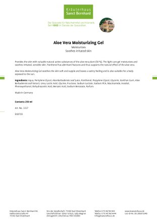 Aloe Vera Moisturising Gel 250 ml