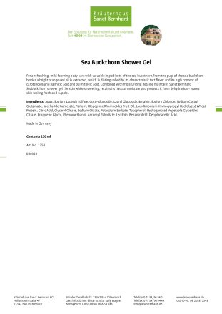 Sea Buckthorn Shower Gel 250 ml