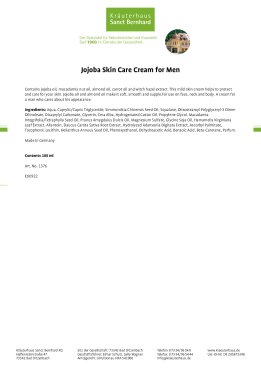 Jojoba Skin Care Cream for Men 100 ml