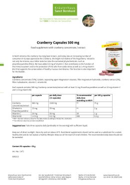 Cranberry Capsules 500 mg 90 capsules
