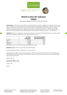 Vitamin C+Zinc+D3+Selenium Tablets 365 tablets