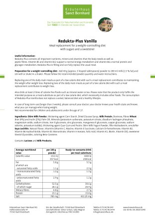 Redukta-PLUS Vanilla 600 g