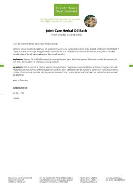 Joint Care Herb Bath Oil 500 ml