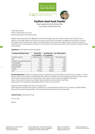 Psyllium Seed Husk Powder 400 g