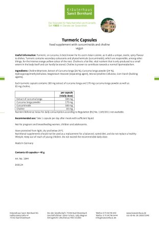 Tumeric Capsules 60 capsules