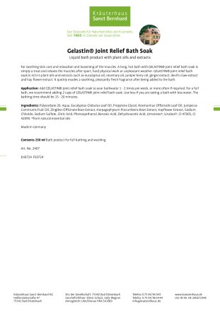 Gelastin® Joint Relief Bath Soak 3 x 250 ml