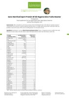 Sanct Bernhard Sport Protein Drink Regeneration Turbo Booster Pomegranate 750 g