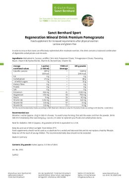 Sanct Bernhard Sport Regeneration Drink Premium Pomegranate Sachet 20 g