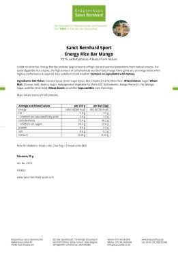 Sanct Bernhard Sport Energy Rice Bar Mango 50 g