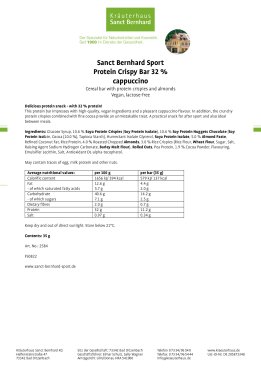 Sanct Bernhard Sport Protein Crispy Bar 32 % cappuccino 35 g