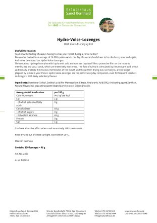 Hydro-Voice-Lozenges 150 item